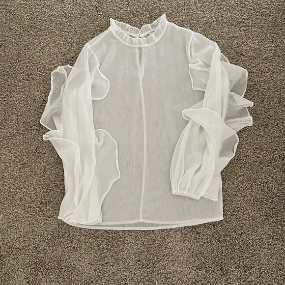 Dior Tops - Vintage Christian Dior Sheer Blouse Size M